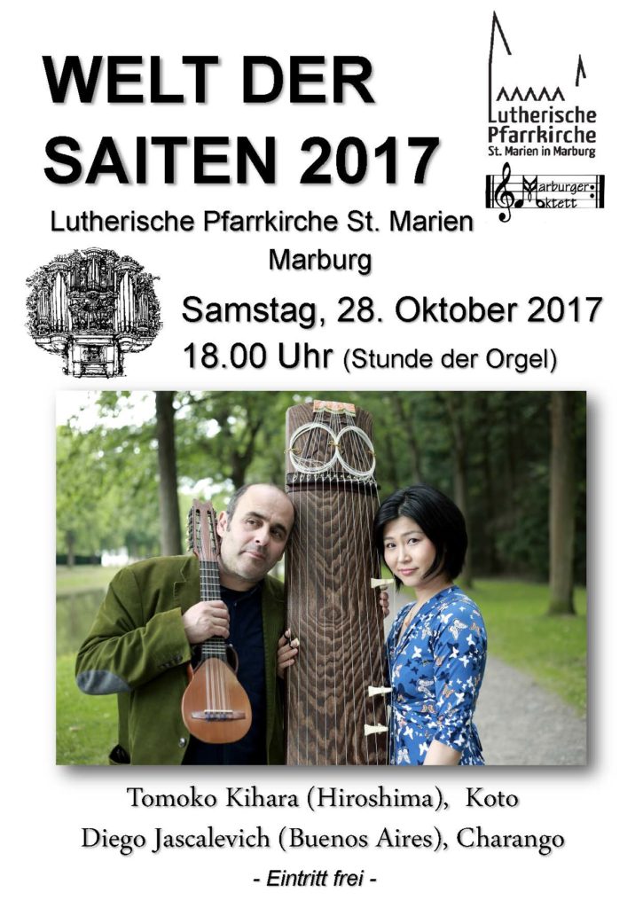 Plakat zum Konzert Welt der Saiten